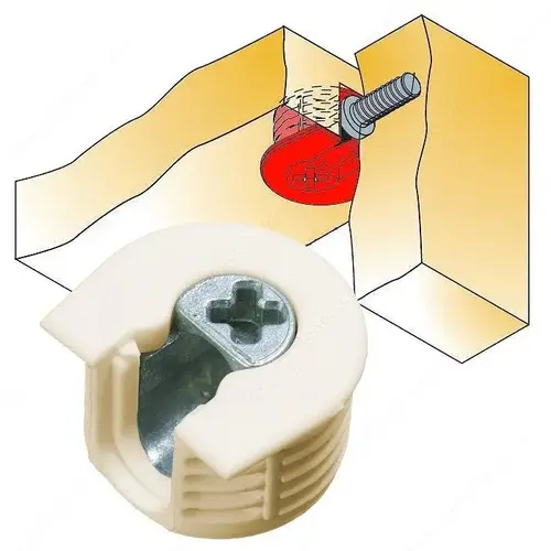 Knock-in Housing Non-Outrigger Side-Insertion Almond