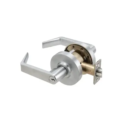 Brushed Chrome Grade 2 Classroom Lever Lockset - 7-Pin SFIC