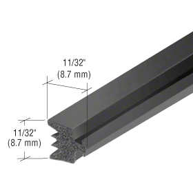 CRL-U.S. Aluminum NP716 11/32" Black EPDM Curtainwall Interior Gasket - 500'