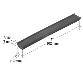CRL-U.S. Aluminum SB045 EPDM 4" Setting Block for Bulkhead S425 with 1/4" Glazing- 100/Pk
