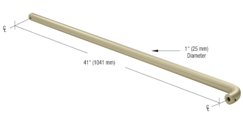 Champagne Astral Push Bar for 44" Door
