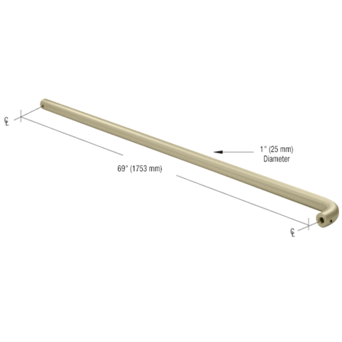 Champagne Astral Push Bar for 72" Door