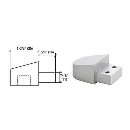 CRL-U.S. Aluminum D06211 Clear Anodized Offset Pivot, Frame Portion Only