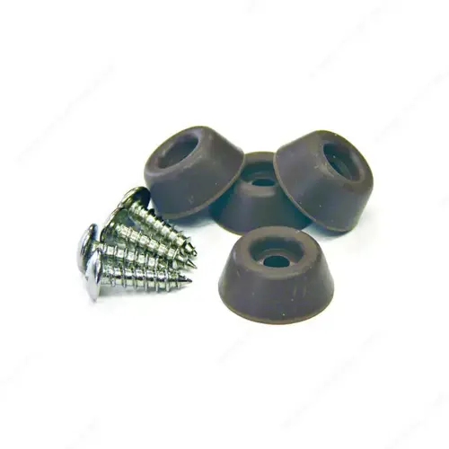 Protec F31942 Screw-On Rubber Bumpers Brown