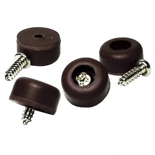 Protec F45256 Screw-On Rubber Bumpers Brown