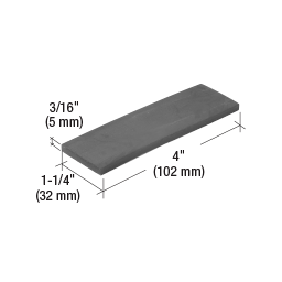 CRL-U.S. Aluminum SB240 EPDM Setting Block for 1" Interior Glazing - 100/Pk