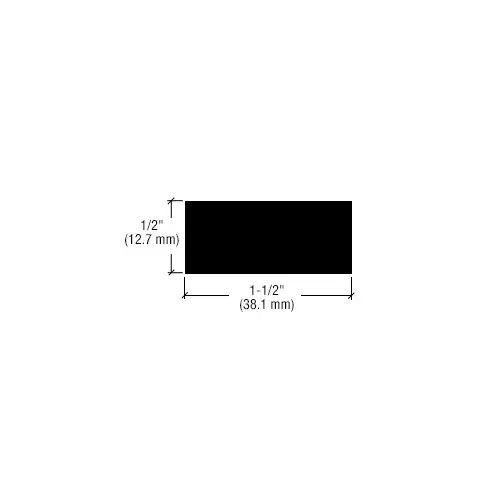CRL-U.S. Aluminum B15022 Bronze Black Anodized Bar 1-1/2" x 1/2" - 21'-2"