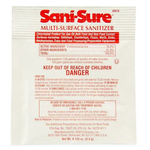 DIVERSEY 90670 SANITIZER SANI-SURE POWDER