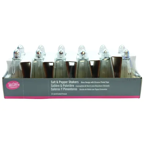 TABLECRAFT C83-12 Tablecraft 1 Ounce Eiffel Tower Salt And Pepper Chrome Top Shaker, 12 Count