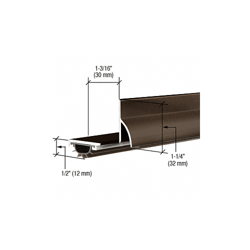 Dark Bronze Anodized /"L/" Shape Door Bottom with Full Notch