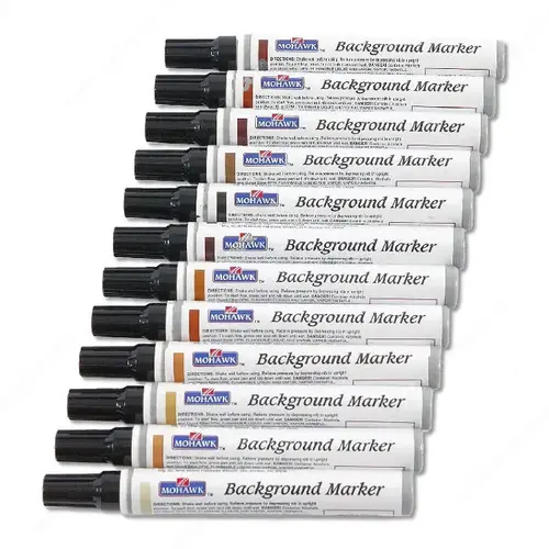 Mohawk M2941210 Background Touch-up Marker 12-Pack Gray Assortment - pack of 12