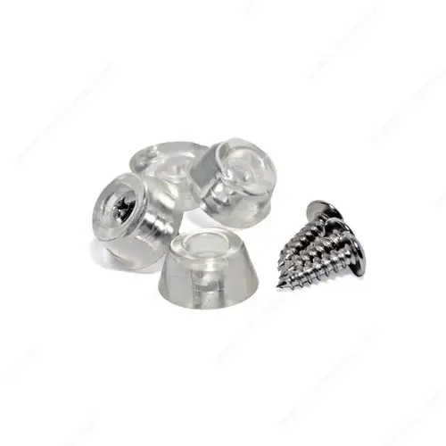Protec 31947 Screw-On Rubber Bumpers Clear