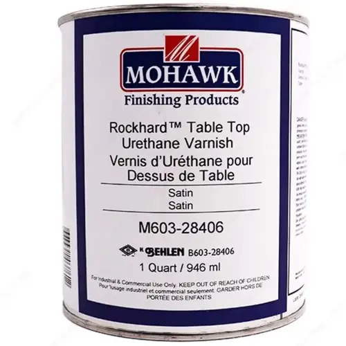 Rockhard Table Top Urethane Varnish Satin 1 Quart