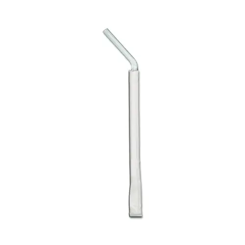 D & W Fine Pack 7.75 Inch Wrapped White Flex Straw, 400 Each - pack of 10000