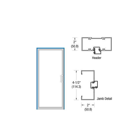 CRLU.S. Aluminum 0Z71252R36 White KYNAR Paint Up and Over Hinge Right