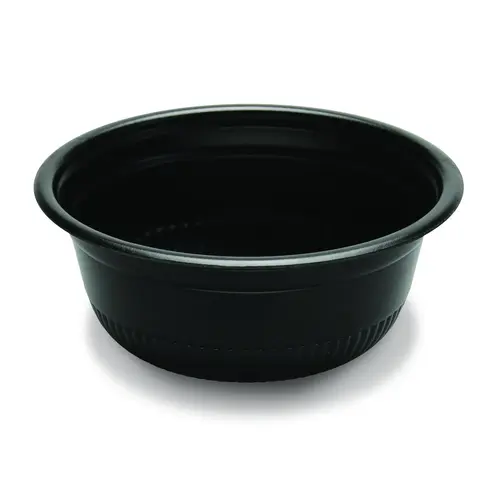 D & W FINE PACK CF765-060 CONTAINER 6 OZ 1 CMPT PLASTIC BLACK CARRY-OUT