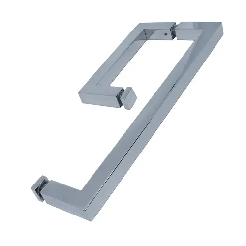Square 6" Handle with Square 12" Towel Bar Chrome