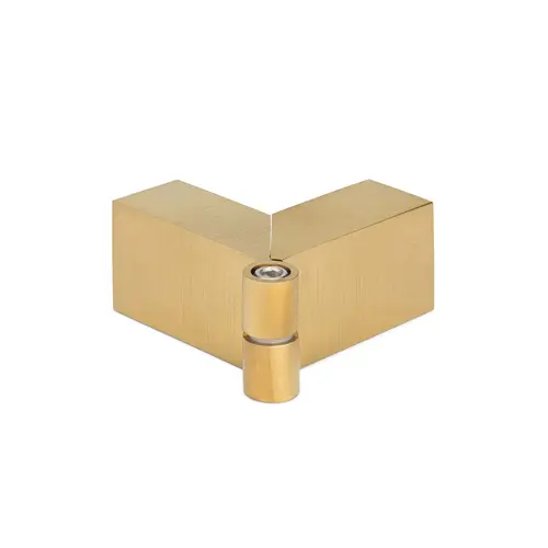 Adjustable "Sleeve Over" Glass-Glass Clamp - Brushed Brass PVD