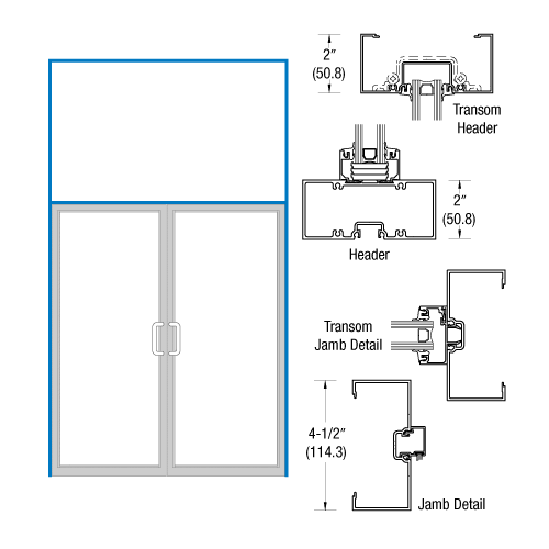 CRL-U.S. Aluminum 0Z9221172 Clear Anodized Class 1 Open Back Transom ...