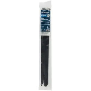 IRONCUBE WORKS NL-10X450-10B Heavy-Duty Cable Ties, Black, 18 In - pack of 10