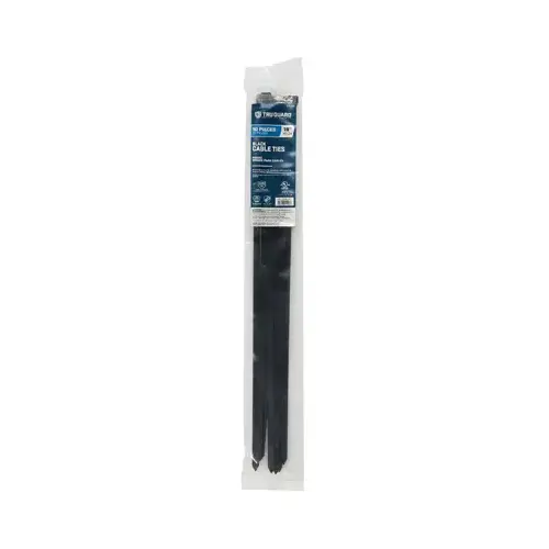 IRONCUBE WORKS NL-10X450-10B Heavy-Duty Cable Ties, Black, 18 In - pack of 10