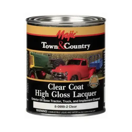 Town & Country Clear Coat High Gloss Lacquer, Qt.
