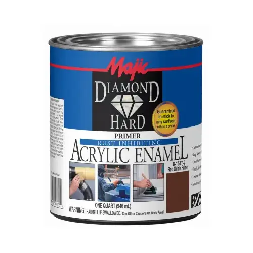 Diamondhard Anti-Rust Acrylic Primer, Red Oxide, Qt.