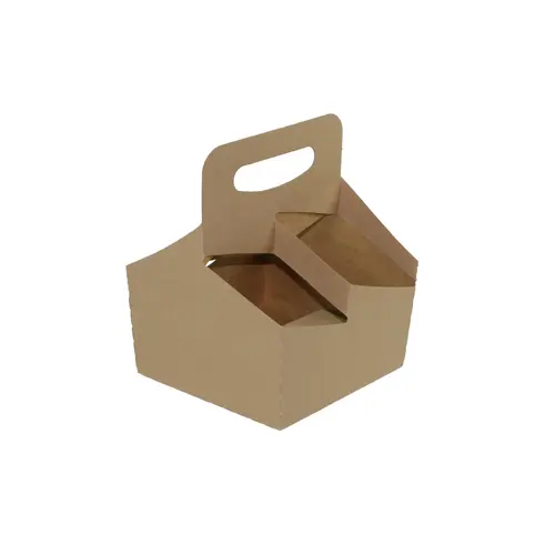 7-1/4 X 7 X 9-1/4 KRAFT 4-CUP 32-OZ CARRIER AUTO 100/CASE Carrier Tray