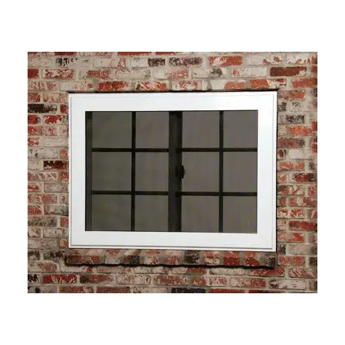 Security Screen White Finish Custom Size Quick Escape Window Screen - Top