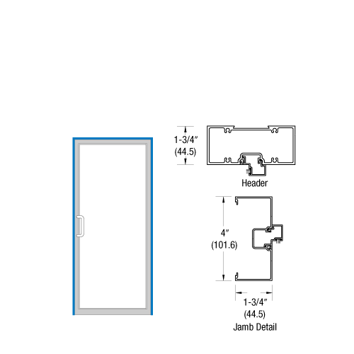 CRL-U.S. Aluminum 0Z11222L036 Bronze Black Anodized Left Hand Open Back Up and Over Frame for Single Door for Offset Surface Mount