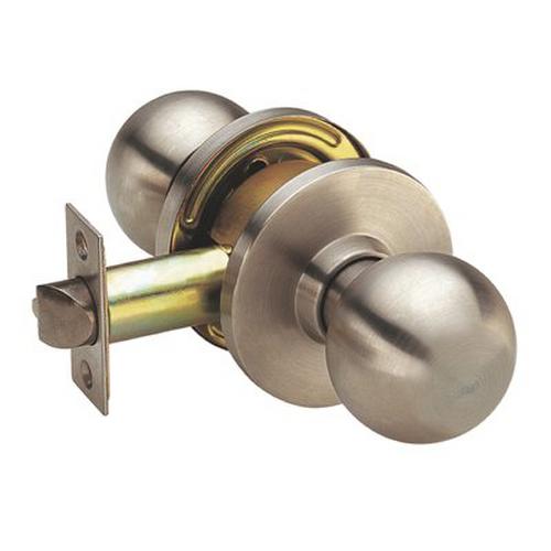 St. Thomas Home Series Round Door Knobset Single Cylinder Antique Nickel