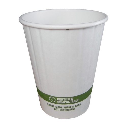 WORLD CENTRIC CU-PA-12D World Centric 12 Ounce Paper Compostable Double Wall Hot Bowl, 40 Each