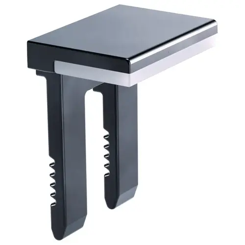 Shelf Support, for Glass Shelves, KUBIC Upper element Black