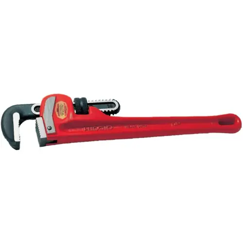 Heavy-Duty Straight Pipe Wrench, Steel Jaw, 24 in