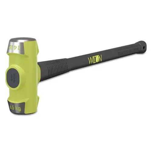 B.A.S.H Unbreakable Handle Sledge Hammer, 12 lb Head, 24 in Ergonomic Handle Green; Black