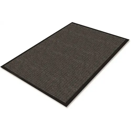 Genuine Joe GJO55461 Ribbed Wiper Mat Indoor Use 72" X 48" Charcoal