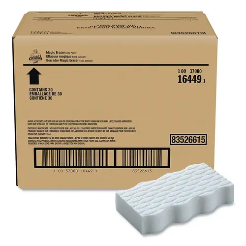 MR. CLEAN 82038 Magic Eraser Extra Durable, 4.6 in H x 2.4 in W, 0.7 in Thick, White