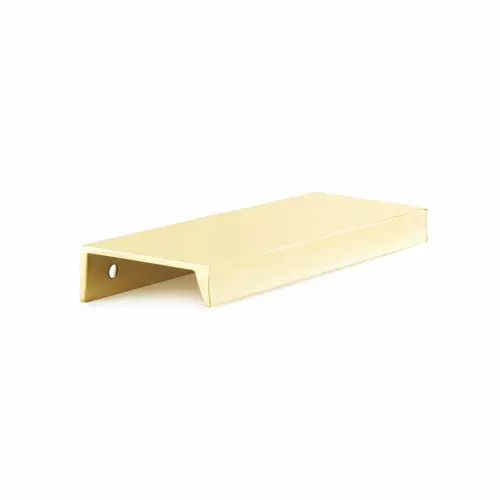 5" Center to Center Sabre Edge Pull Unlacquered Brass Finish