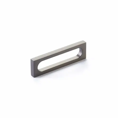 3-7/8" Cafe Modern Oval Slot Cabinet Pull with 3-1/2" Center to Center Gun Metal Finish