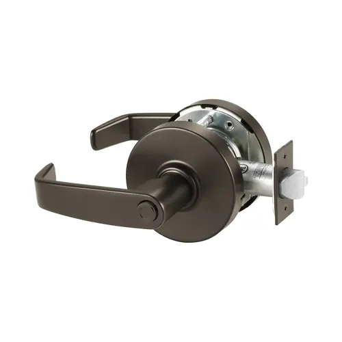 Utility Asylum Institutional (F87) Double Cylinder Cylindrical Lever Lock Grade 1 with B Lever and L Rose with Schlage Prep and ASA Strike Dark Bronze Finish