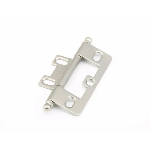 Ball Tip Non-Mortise Cabinet Hinge Satin Nickel Finish