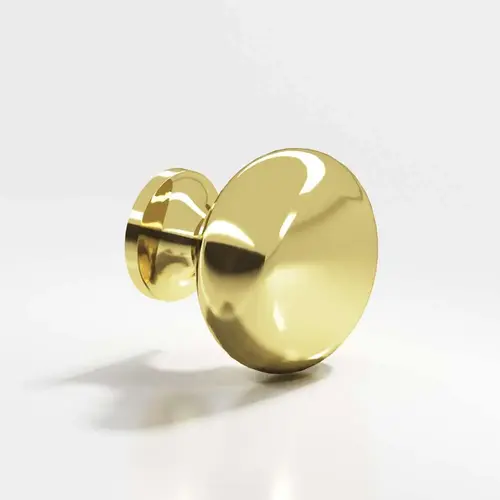 190 Series 3/4" Cabinet Knob Bright Brass Finish