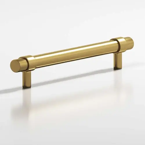 1307 Series 6" Center to Center 15/32" Diameter Cabinet Pull Satin Brass Finish