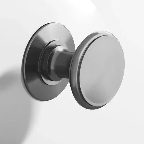 1384 Series 1-1/4" Round Cabinet Knob with Base Satin Graphite Finish