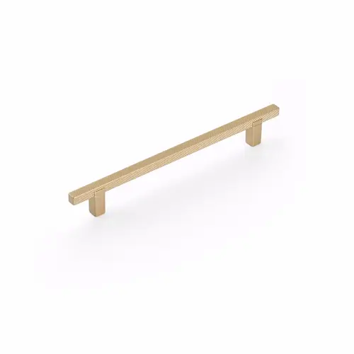 160mm Center to Center Quadrato Cabinet Pull Satin Brass Finish