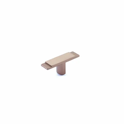 2-3/8" Quadrato Cabinet T Knob Satin Bronze Finish