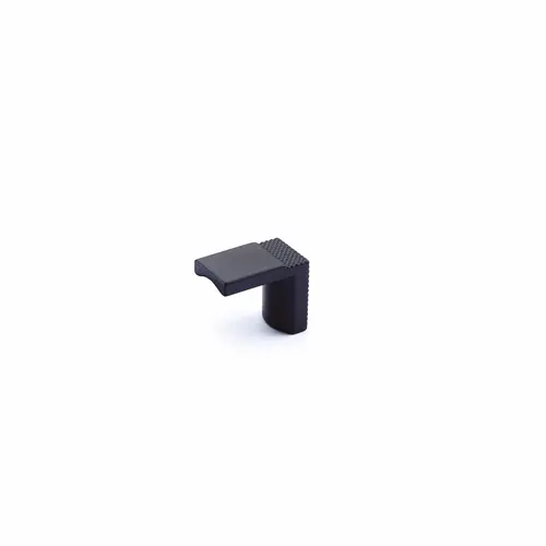 1-1/8" Quadrato Cabinet Finger Pull Matte Black Finish