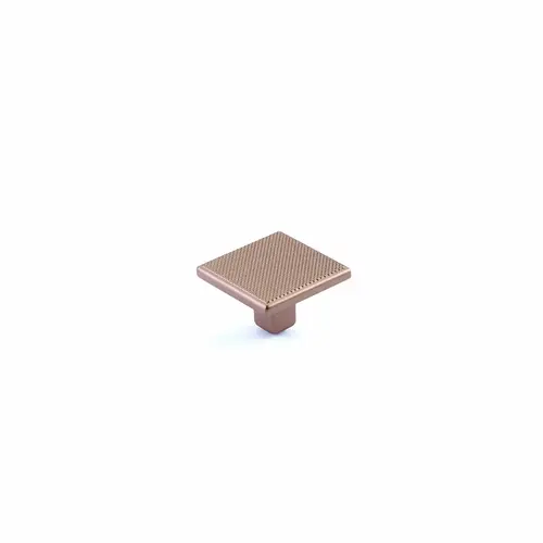 1-3/8" Quadrato Square Cabinet Knob Satin Bronze Finish