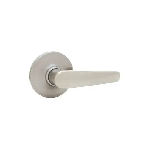 Delta Lever Passage Door Lock with 6AL Latch and RCS Strike Satin Nickel Finish