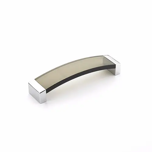 5-1/16" Center to Center Positano Arch Smoke Cabinet Pull Polished Chrome Finish